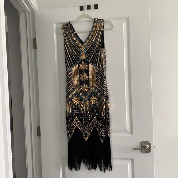 Flapper style black dress - Picture 1 of 2